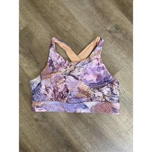Fabletics Women’s No-Bounce Sports Bra Orchid Moon Rock Size XL